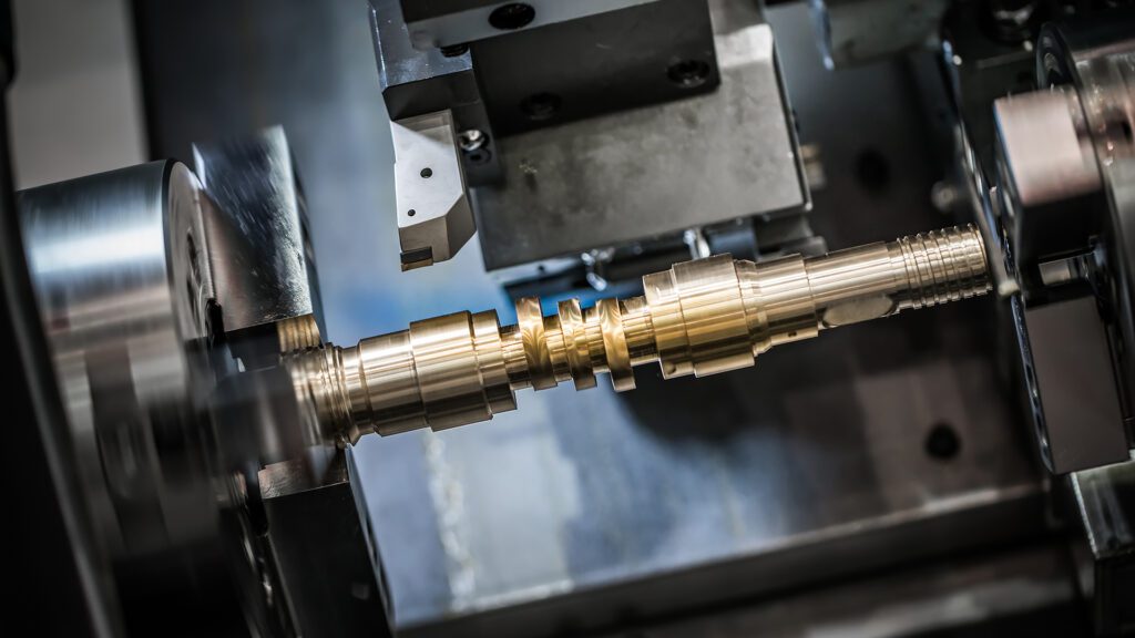 swiss turning machine milling metal part